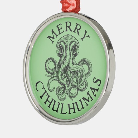 Merry Cthulhumas Cthulhu Lovecraft Metalen Ornament (Links)