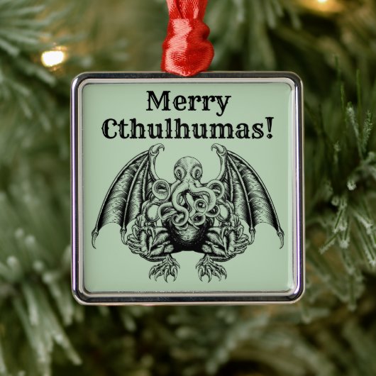 Merry Cthulhumas Lovecraft Cthulhu Metalen Ornament (Boom)