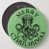 Merry Cthulhumas Lovecraft Cthulhu Ronde Button 6,0 Cm (Voorkant /achterkant)