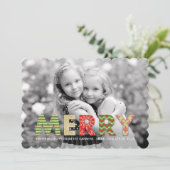 Merry Cutouts Holiday-fotokaarten Feestdagenkaart (Staand voorkant)