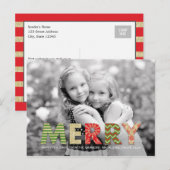 Merry Cutouts Vakantie Fotokaart Feestdagenkaart (Voorkant / Achterkant)