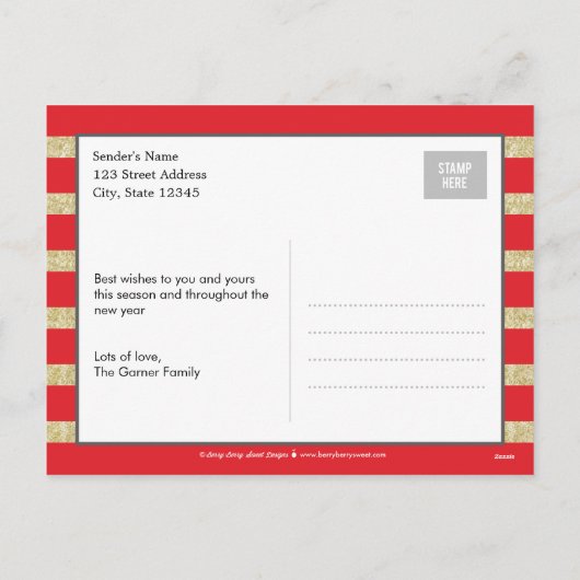 Merry Cutouts Vakantie Fotokaart Feestdagenkaart (Achterkant)