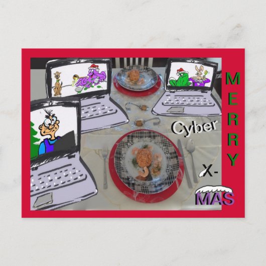 Merry Cyber X-Mas Briefkaart (Voorkant)
