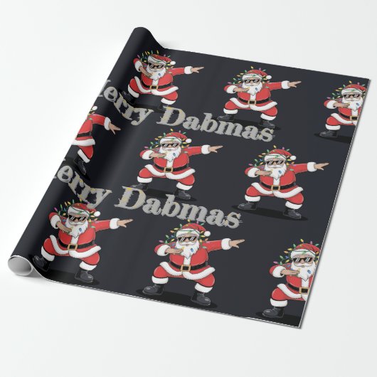 Merry Dabmas Wrapping Paper Cadeaupapier (Uitgerold)