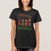 Merry Dachmas: feestelijke teckel T-shirt (Voorkant)