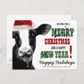 Merry Dairy Christmas Feestdagenkaart (Voorkant / Achterkant)