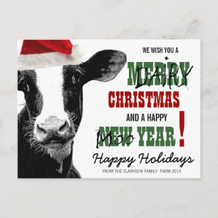 Merry Dairy Christmas Feestdagenkaart