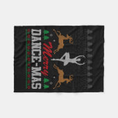 Merry Dance-mas Ballet Dancer Ugly Christmas Balle Fleece Deken (Voorkant (Horizontaal))