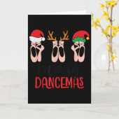 Merry Dancemas Ballet Dance Teacher Christmas Holi Kaart (Gele Bloem)
