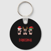 Merry Dancemas Ballet Dance Teacher Christmas Holi Sleutelhanger (Voorkant)