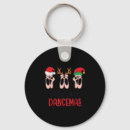 Merry Dancemas Ballet Dance Teacher Christmas Holi Sleutelhanger (Voorkant)