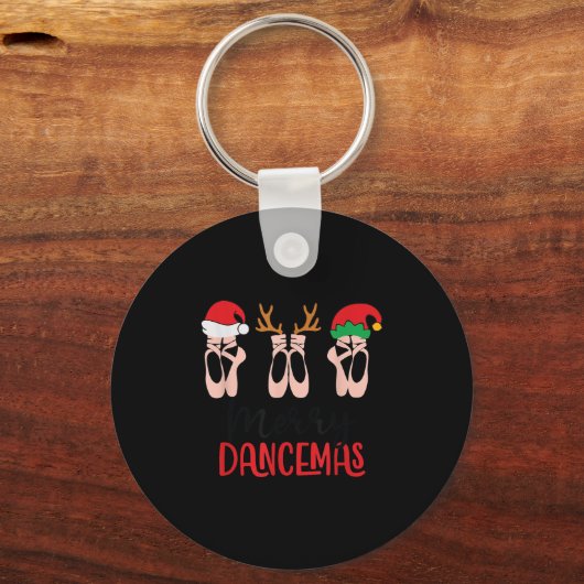 Merry Dancemas Ballet Dance Teacher Christmas Holi Sleutelhanger (Voorkant)