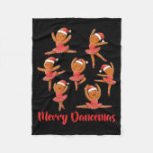 Merry Dancemas Ballet Dancer Gingerbread Teacher C Fleece Deken (Voorkant)