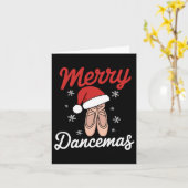 Merry Dancemas Balletdanseres Leraar Christmas Dan Kaart (Gele Bloem)