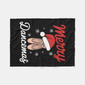 Merry Dancemas Byllet Danser Leraar Kerst Dan Fleece Deken (Voorkant (Horizontaal))