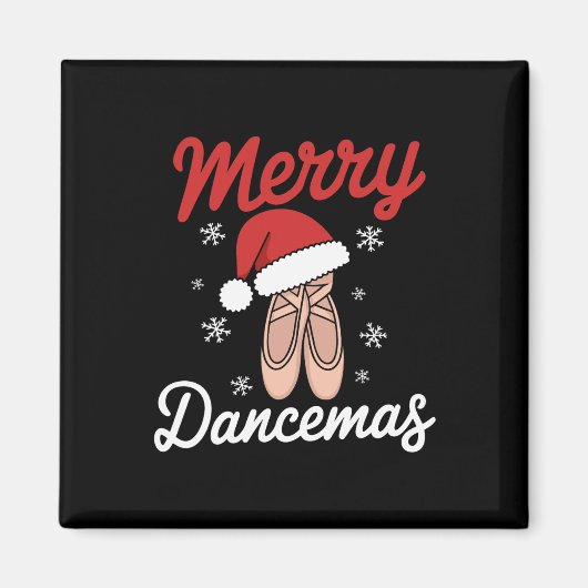 Merry Dancemas Byllet Danser Leraar Kerst Dan Magneet (Voorkant)
