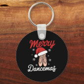 Merry Dancemas Byllet Danser Leraar Kerst Dan Sleutelhanger (Voorkant)