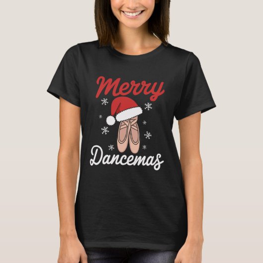 Merry Dancemas Byllet Danser Leraar Kerst Dan T-shirt (Voorkant)