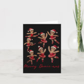 Merry Dancemas Gingerbread Danser Ballet Kerstmis Kaart (Voorkant)