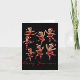 Merry Dancemas Gingerbread Danser Ballet Kerstmis Kaart