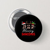 Merry Dancemas Kerstballet Sschattig SS Schattige Ronde Button 5,7 Cm (Voorkant /achterkant)