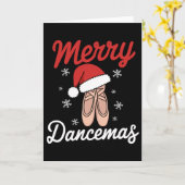 Merry Dancemas Llet Dancer Teacher Christmas Dance Kaart (Gele Bloem)