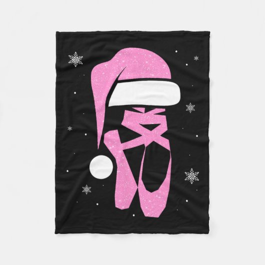 Merry Dancemas Santa Hat Grappige Kerstvrouwen Fleece Deken (Voorkant)