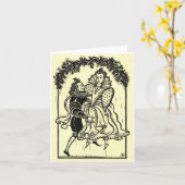 Merry Dancers- Woodcut Kaart (Gele Bloem)