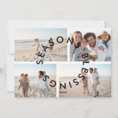 MERRY DANKBAAR DANKBAAR & GEZEGEND Flat 5 foto Feestdagenkaart (Achterkant)