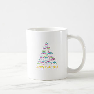 Merry Debugging Code Christmas Tree Art Koffiemok