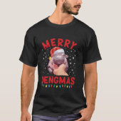 Merry Dengmas Moo Deng Christmas Hippo Pigmy Santa T-shirt (Voorkant)