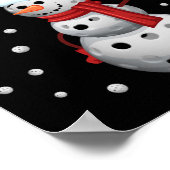 Merry Dinkmas - Pickleball Snowman Poster (Hoek)