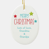 Merry Dinosaur Kinder kerst Keramisch Ornament (Achterkant)