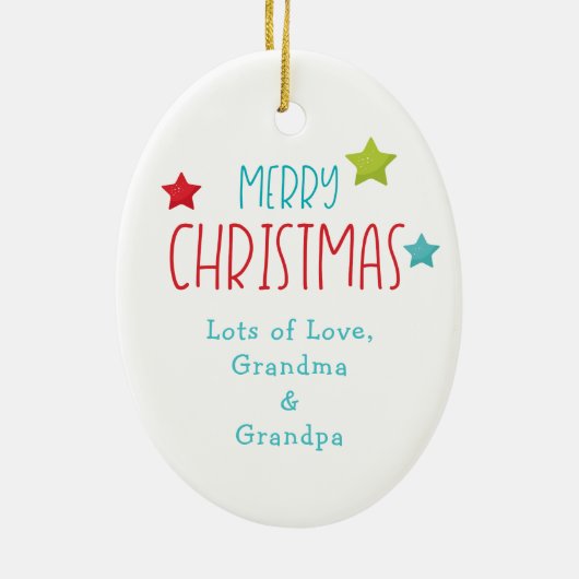 Merry Dinosaur Kinder kerst Keramisch Ornament (Achterkant)