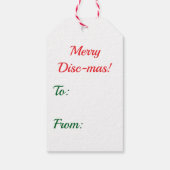 Merry Disc-mas van en naar Kerstmis Cadeaulabel (Achterkant)
