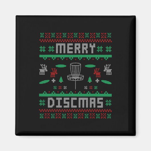 Merry Discmas Discmas Discmas Discmas Golf Ugly Ch Magneet (Voorkant)