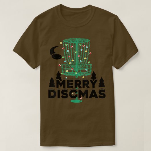 Merry Discmas Discmas - Golf Frisbee - kerstfeestm T-shirt (Design voorkant)