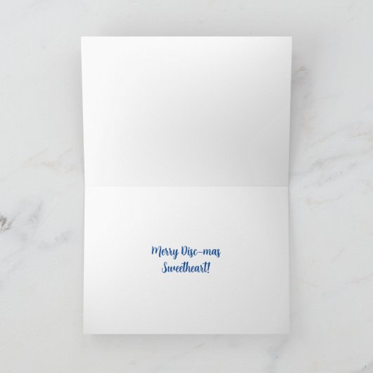 Merry Disk-mas | Disc Golf Gepersonaliseerde Kerst Kaart (Binnen)