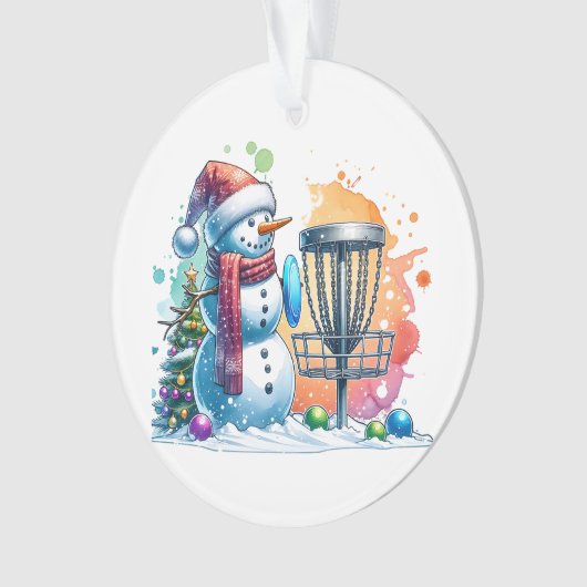 Merry Disk-mas | Disc Golf Gepersonaliseerde Kerst Ornament (voorkant)