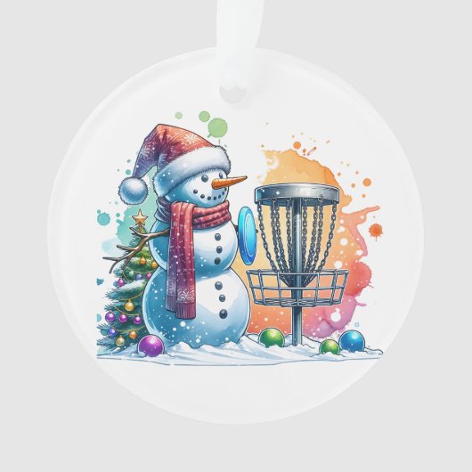 Merry Disk-mas | Disc Golf Gepersonaliseerde Kerst Ornament (voorkant)