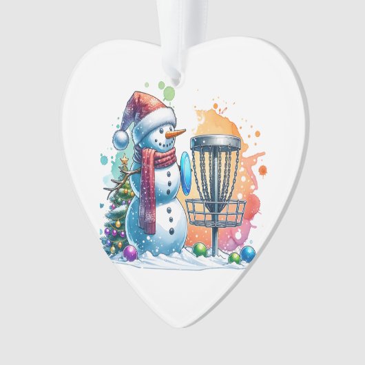 Merry Disk-mas | Disc Golf Gepersonaliseerde Kerst Ornament (voorkant)