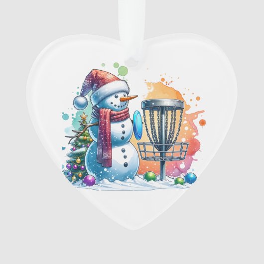 Merry Disk-mas | Disc Golf Gepersonaliseerde Kerst Ornament (voorkant)