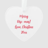 Merry Disk-mas | Disc Golf Gepersonaliseerde Kerst Ornament (achterkant)