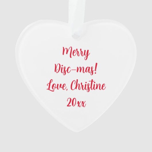 Merry Disk-mas | Disc Golf Gepersonaliseerde Kerst Ornament (achterkant)