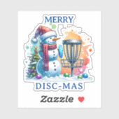 Merry Disk-mas | Disc Golf Gepersonaliseerde Kerst Sticker (Vel)
