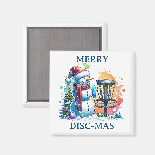 Merry Disk-mas | Disc Golf Kerstmis Magneet (Voorkant / Achterkant)