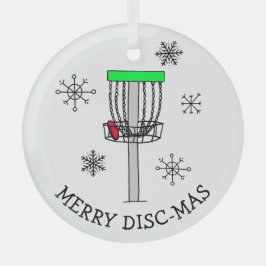 Merry Disk-Mas Disc Golf-Ornament Glas Ornament