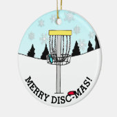 Merry Disk-Mas Funny Disc Golf-keramiek O Keramisch Ornament (Links)