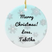 Merry Disk-Mas Funny Disc Golf-keramiek O Keramisch Ornament (Achterkant)