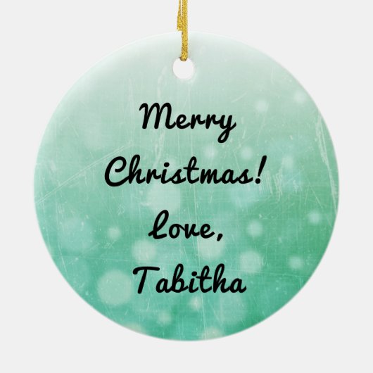 Merry Disk-Mas Funny Disk Golf met Kerstmis Keramisch Ornament (Achterkant)